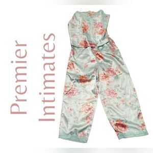 Premier intimates 2 pc floral pajama set womens size large